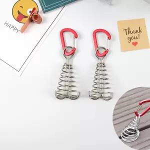 캠핑 텐트 스프링 오징어 데크팩 비너포함 1P sax7+7puw