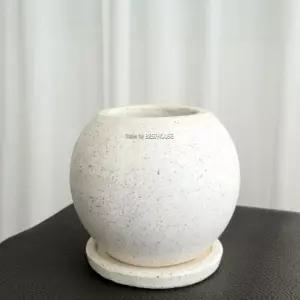 시멘트 테라조 화분 난화분 실내화초 나무클래식화분 분갈이 원형 단지 둥근 미니 카페 FRP 모던 거실