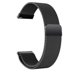 삼성제품호환 워치 3 45mm / 삼성호환 46mm 기어 S3 프론티어 클래식 밴드 틱워치 프로 스마트워치용 22mm 스테인리스 스틸 스트랩 교체블랙와 호환됩니다