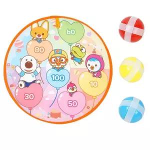 유아놀이 벽걸이 찍찍이볼 던지기 양면다트 오감발달 붙는공 흡착공 집중력