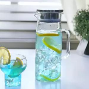 내열유리 물병 2사이즈 커피 홈카페 투명유리병 카페 이중 용품 투명 다회용컵 음료 라떼잔 매장 눈금표시