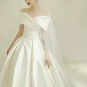 타프타드레스 벨라인 연회장 빅사이즈 드레스 셀프 웨딩