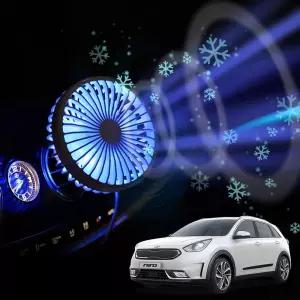 니로 차량용 송풍구 호환 선풍기 시즌3쿨링팬 무드등 각도조절 숭거치 시원한 미니 작은 용써큘레이터 용서