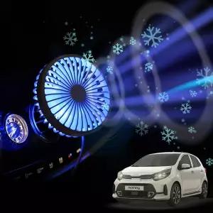 올뉴모닝 차량용 송풍구 호환 선풍기 시즌3쿨링팬 무드등 각도조절 숭거치 시원한 미니 작은 용써큘레이터