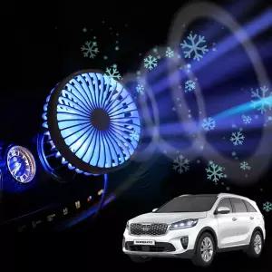 더뉴쏘렌토 차량용 송풍구 호환 선풍기 시즌3쿨링팬 무드등 각도조절 숭거치 시원한 미니 작은 용써큘레이