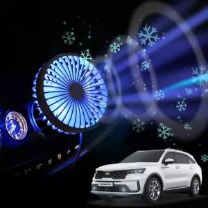 쏘렌토MQ4 차량용 송풍구 호환 선풍기 시즌3쿨링팬 무드등 각도조절 숭거치 시원한 미니 작은 용써큘레이터