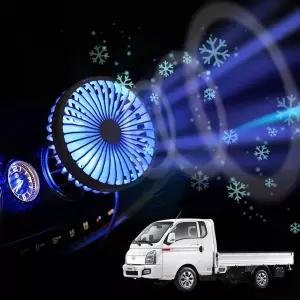 포터2 차량용 송풍구 호환 선풍기 시즌3구형 USB포트 미니 휴대용 용선풍기 자동차 용에어서큘레이터 LED무