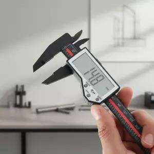 디지털 정밀 버니어 캘리퍼스 LCD 액정 외경 내경 깊이 측정기 150mm 150MM 용공구 스포츠