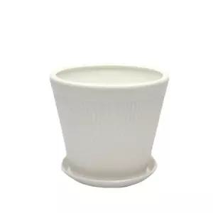 고강도 플라스틱 화분 거실인테리어 모던 프라화분 원형 흰색 세로긴 베란다 줄무늬 심플 디자인