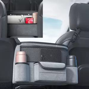 자동차 정리 뒷자석 앞자석 가방 파우치 포켓백시트 공간활용 접이식 PU가죽 물티슈수납 휴대폰 태블릿커버