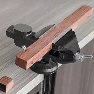 360도 회전 다크 블랙 탁상용 클램프 바이스 작업대 고정 드릴링머신 정밀 미니 소형 대형