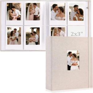 2팩 사진 앨범 2x3인치 208장 폴라로이드 후지필름 인스탁스 미니 11 9 8 7s 25 26 50s 90 에보 Z2300