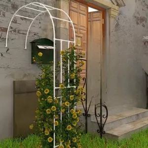 장미넝쿨 브래킷 반아치형 Type 카페 펜션 A 흰색