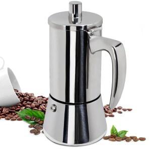 SUPVISION 12컵 두꺼운 모카 포트 304 스테인리스 스틸 600ML 이탈리아 에스프레소 커피 메이커 스토브탑 퍼콜레이터를 위한 인덕션 스토브 클래식 카페 휴대용 VR