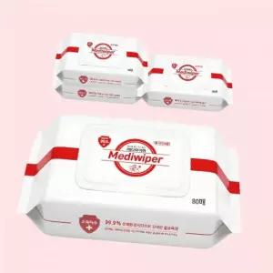 메디와이퍼 손소독 물티슈 캡형 80매 4개 4654649