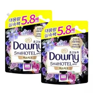 다우니 호텔 컬렉션 미스티크 초고농축 섬유유연제 리필, 4.1L, 2개
