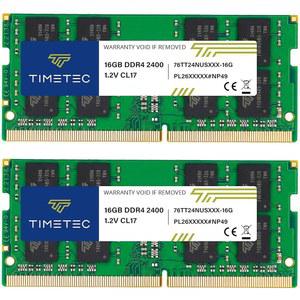 타임텍 프리미엄 32GB 키트 (2x16GB) DDR4 2400MHz (PC4-2400T) PC4-19200 SODIMM 노트북 RAM u2013 260핀 1.2V CL17 미니 PC 올인원용 비완충 메모리 모듈