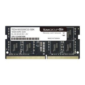 TEAMGROUP 엘리트 DDR4 16GB 싱글 3200MHz PC4-25600 CL22 언버퍼링 비ECC 1.2V SODIMM 260핀 노트북 메모리 모듈 램 업그레이드 - TED416G3200C22-S01