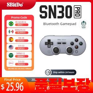 오리지널 8BitDo -SN30 Pro  홀 이펙트 무선 블루투스 게임패드 (스위치 PC 스팀 덱 안드로이드용)