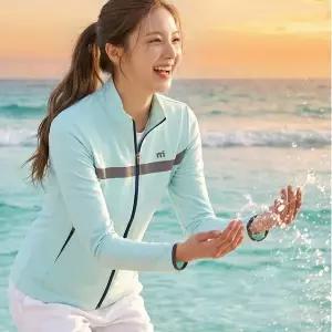 미스트랄 여성 스판 트레이닝 져지 661242 민트 집업 상의