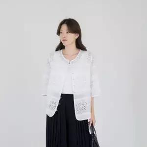 엄마옷 마담4060 [클래씨마담]펀칭레이스캉캉 여성 데일리 자켓 -RJK2604010-