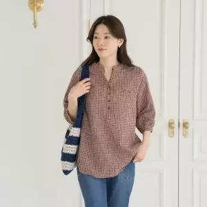 엄마옷 마담4060 레이온체크 중년여성 데일리 셔츠 -RBL2604050-