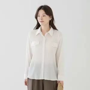 엄마옷 마담4060 [클래씨마담]플리츠포켓 중년여성 데일리 셔츠 -RBL2604048-