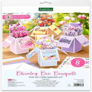 케이티 수 블루밍 박스 꽃다발 팝업 카드 키트 3D 플로럴 8장 만들기 올인원 다이컷 디커플링 접착 패드