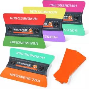 랩엑스퍼트 비닐 스퀴지 도구 펠트 자동차 자석 틴트 7 경도 탈착식 양면 키트 창문 데칼 스무딩