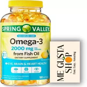 스프링 밸리 3 피쉬 오일 최대 2000mg 소프트젤 80개 + 나 타 스티커