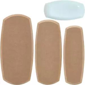 BENECREAT 점토용 비대칭 세라믹 몰드 3종 x4/2x5/3x6.5 나무 직사각형 도자기 손으로 접시 DIY 공예 용품