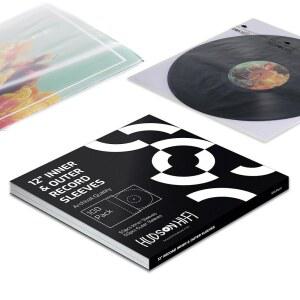 허드슨 하이파이 50x 내부 및 외부 보호 슬리브 - 비닐 레코드 커버 아트 스크래치 정전기 먼지 손상 차단 무산 부드러운 슬라이드 단일 이중 게이트폴드 LP 슬리브에 적합