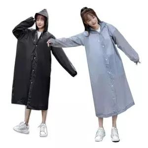 고급형 패션 레인코트 초경량 여자 우비 롱코트 우의 비옷