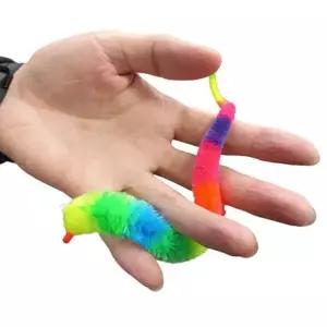 무지개 애벌레 장난감 실감나는 귀여운 어린이 트위스트 애벌레 장난감 유아 움직이는 신기한 해마 털실