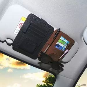 [골드스마일]멀티 포켓 차량용 선바이저 카드 수납 선글라스 펜 케이스
