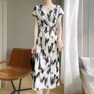 원피스 치마 여자 롱 여름 고급 출근룩 정장 넥 벨트 브이 SPO마켓2