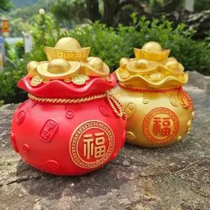 [콩심팥심]금원보 복주머니 저금통 재물운 개업 선물 풍수 소품 식당 재물운