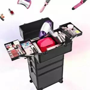 3단 메이크업 박스 캐리어 미용 가방 카트 출장 네일 박스
