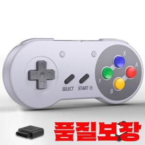 2.4GHz 무선 SNES 스위치 온라인 컨트롤러 (7핀 슈퍼 게임 콘솔 2 및 윈도우 PC 맥 라즈베리 파이 호환)