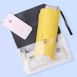 마카롱 미니 5단 양우산 6K 튼튼한 살대 자외선 차단 UV 보호 가벼운 휴대용 초소형 접이식 우산