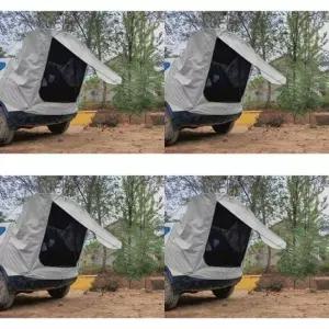 ( )차박 트렁크텐트 125x95x150cm 폴대형 그레이 카텐트 차량도킹텐트