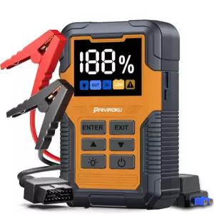 OBD2 스캐너가 포함된 자동차 배터리 점프 스타터 5000A 엔진 경고등 확인용 코드 리더 진단 도구