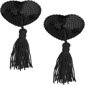 다메호 여성 가슴 페이스트리 재사용 가능 발렌타인데이 니플 스티커 커버 접착 하트 모양 브라와 스팽글