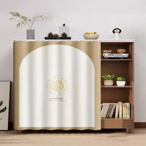 패브릭 가리개 슬라이드 간이 바란스 주방 커튼 책장 옷장 다용도 가림막