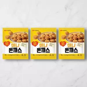 마니커에프앤지 아이반찬 간식 국내산 미니돈까스 한입 꼬마 돈까스 400g, 3개