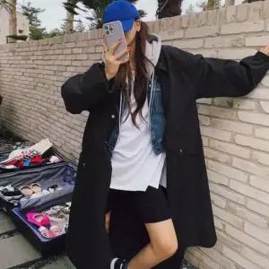 여자 2컬러 캐주얼 가을 겨울 롱야상 캠핑 야상자켓