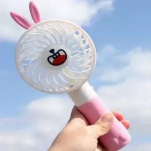 토끼 캐릭터 목걸이형 핸디 선풍기