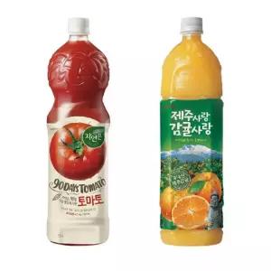 자연은 토마토 1.5Lx6펫+제주사랑 감귤사랑 1.5Lx6펫