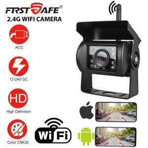 12V-24V 2.4G WiFi 무선 후방 카메라 자동차 트럭 RV 트레일러용 뷰 지원 iOS 안드로이드 연결
