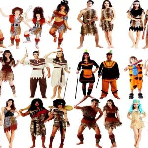 원시인 코스프레 의상 졸업사진 족장 세트 부족 호랑이 웃긴코스튬 행사용 행사 할로윈의상